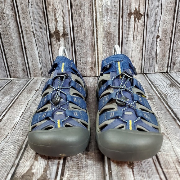 KEEN Men\'s Newport H2 Waterproof Sandals Blue Yellow Hiking Shoes 1009962 Size 7